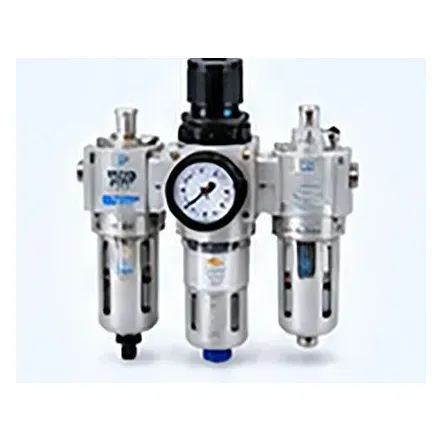Filter, regulator, dan lubricator (FRL) yang ditampilkan dalam profil perusahaan